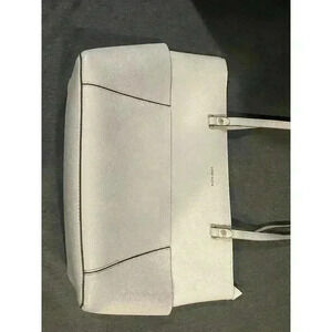 anne klein tote purse handbag white New